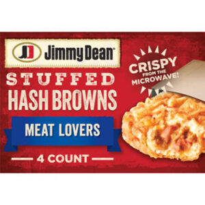 Jimmy Dean Stuffed Hash Browns Meat Lovers 4 Count - 15 Oz