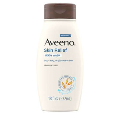 Aveeno Active Naturals Body Wash Skin Relief Fragrance Free - 18 Fl. Oz.