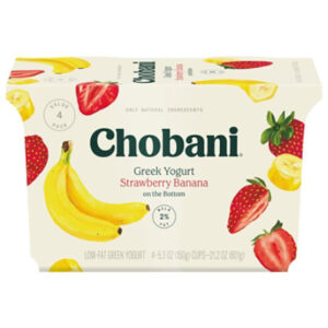 Chobani Strawberry Banana On The Bottom Low-Fat Greek Yogurt - 4-5.3 Oz