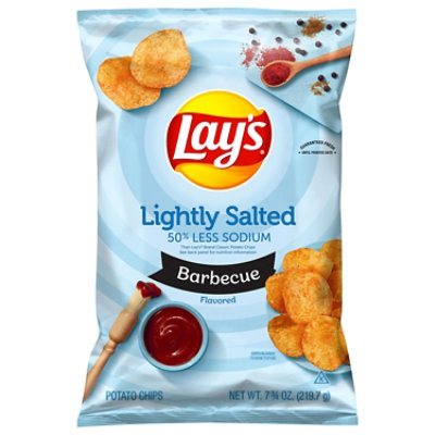 Lays Potato Chips Lightly Salted Barbecue - 7.75 Oz