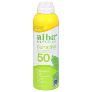 Alba Botanica SPF 50 Fragrance Free Clear Sunscreen Spray - 6 Oz