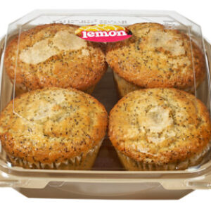 Bakery Lemon Poppy Seed Muffins 4 Count - Each