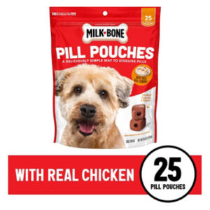 Milk-Bone Pill Pouches Dog Treats With Real Chicken Pouch - 6 Oz