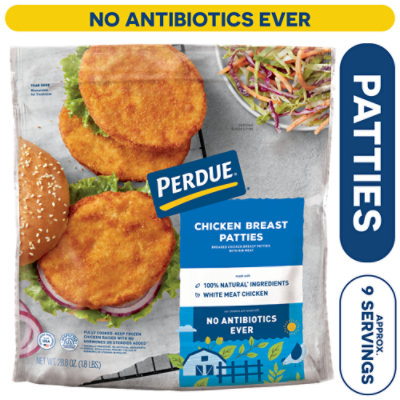 PERDUE Chicken Breast Patties Fully Cooked Frozen Meal - 28.8 Oz
