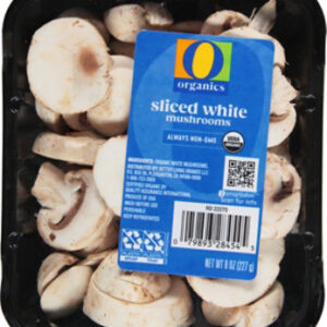 O Organics White Mushrooms Sliced - 8 Oz