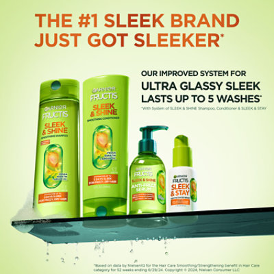 Garnier Fructis Sleek & Shine Smoothing Shampoo for Frizzy Dry Hair - 22 Fl. Oz.
