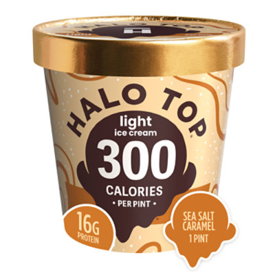 Halo Top Sea Salt Caramel Light Ice Cream Pint - 16 Fl. Oz.