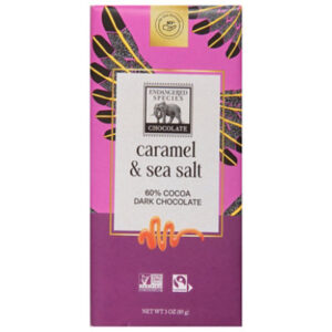Endangered Species Dark Chocolate Natural 60% Cocoa With Caramel & Sea Salt - 3 Oz
