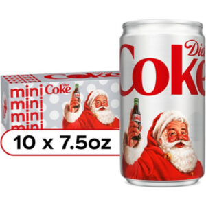 Diet Coke Soda Pop Mini Cans 10 Count - 7.5 Fl. Oz.