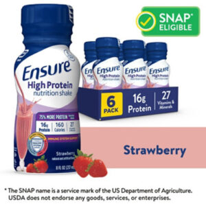 Ensure High Protein Nutrition Shake Ready To Drink Strawberry - 6-8 Fl. Oz.