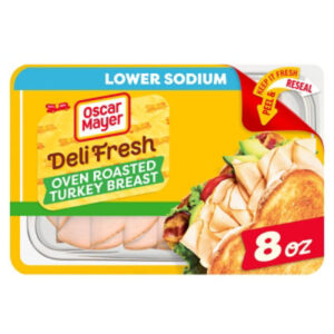 Oscar Mayer Deli Fresh Oven Roasted Sliced Turkey Breast Deli Lunch Meat with 32% Lower Sodium - 8 Oz