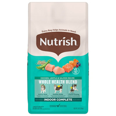 Nutrish Indoor Complete Chicken Lentils & Salmon Recipe Dry Cat Food - 3 Lb