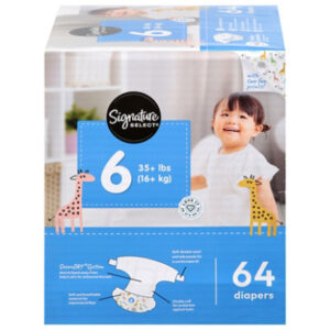 Signature Select/Care Premium Baby Diapers Size 6 - 64 Count