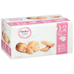 Signature Select/Care Premium Baby Diapers Sizes 1 To 2 - 112 Count