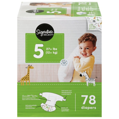 Signature Select/Care Premium Baby Diapers Size 5 - 78 Count