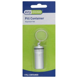 Deluxe Metal Pill Fob Keychain - Each