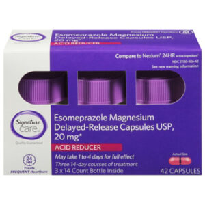 Signature Select/Care Esomeprazole Magnesium 20mg Acid Reducer Delayed Release Capsule - 42 Count