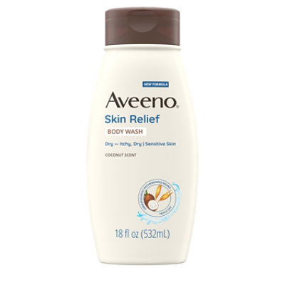 Aveeno Active Naturals Body Wash Skin Relief Gentle Scent Nourishing Coconut - 18 Fl. Oz.