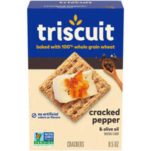 Triscuit Cracked Pepper & Olive Oil Whole Grain Wheat Crackers - 8.5 Oz
