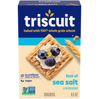 Triscuit Hint of Sea Salt Whole Grain Wheat Vegan Crackers - 8.5 Oz