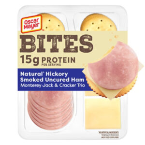 Oscar Mayer Bites Natural Hickory Smoked Uncured Ham Snack Plate - 3.3 Oz