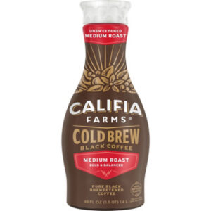 Califia Farms Pure Black Unsweetened Medium Roast Cold Brew Coffee 48 Fl. Oz.