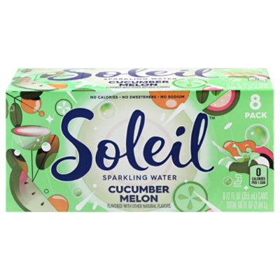 Soleil Sparkling Water Cucumber Melon - 8-12 Fl. Oz.