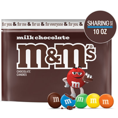 M&M'S Milk Chocolate Candy Sharing Size In Resealable Bag - 10 Oz
