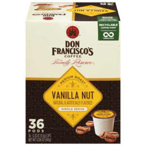 Don Franciscos Coffee Family Reserve Coffee Single Serve Medium Roast Vanilla Nut - 36-0.33 Oz
