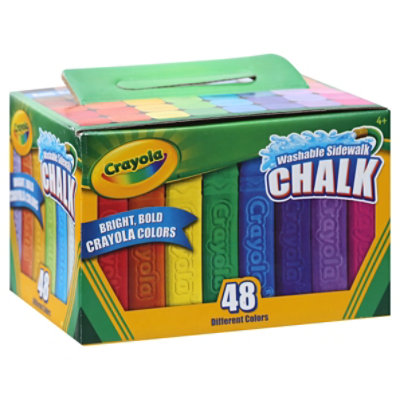 Crayola Chalk Washable Sidewalk Different Colors - 48 Count