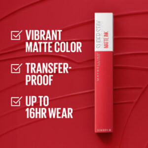 Maybelline Super Stay Matte Ink Liquid Lipstick Lip Makeup Dreamer - 0.17 Fl. Oz.