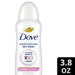 Dove Antiperspirant Deodorant Dry Spray 48h Invisible Clear Finish - 3.8 Oz