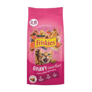 Friskies Cat Food Dry Gravy Swirlers Gravy Chicken & Salmon - 3.15 Lb