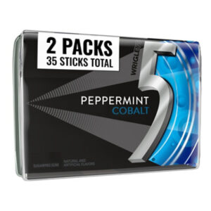 5 Gum Peppermint Cobalt Sugar Free Chewing Gum Pack - 35 Count