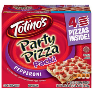 Totinos Pizza 4 Pack Pepperoni Party Frozen - 40.8 Oz