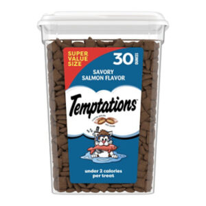 Temptations Classic Savory Salmon Flavor Crunchy and Soft Adult Cat Treats - 30 Oz