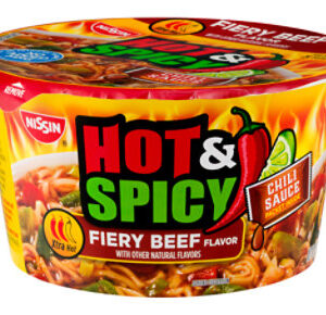 Nissin Bowl Noodles Ramen Noodle Soup Hot & Spicy Fiery Beef Flavor - 3.28 Oz