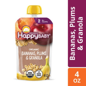 Happy Baby Organics Stage 2 Meals Bananas Plums & Granola Pouch - 16-4 Oz