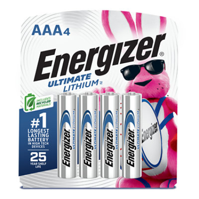 Energizer Ultimate Lithium AAA Batteries - 4 Count