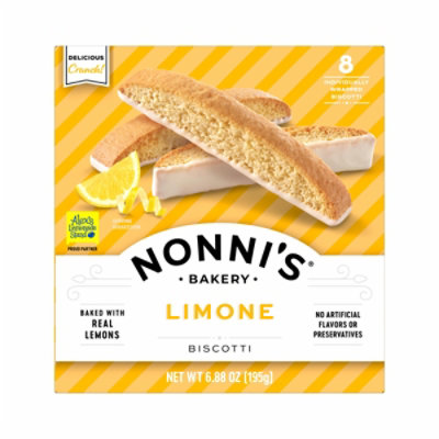 Nonnis Biscotti Limone 8 Count - 6.88 Oz