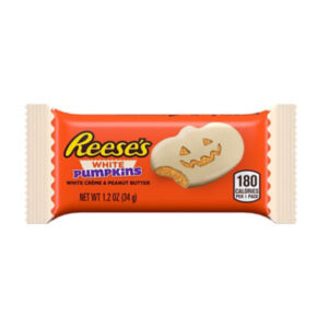 REESE'S White Creme Peanut Butter Pumpkins Halloween Candy Pack 1.2 Oz