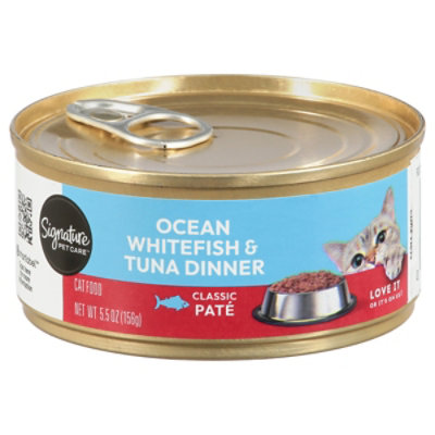 Signature Pet Care Cat Food Dinner Ocean Whitefish And Tuna - 5.5 Oz