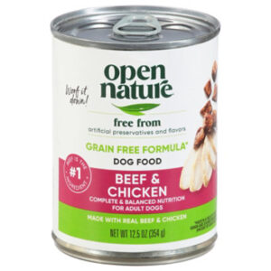 Open Nature Dog Food Adult Grain Free Beef & Chicken Can - 12.5 Oz