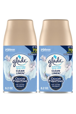 Glade Clean Linen Automatic Spray Air Freshener Refill - 6.2 Oz