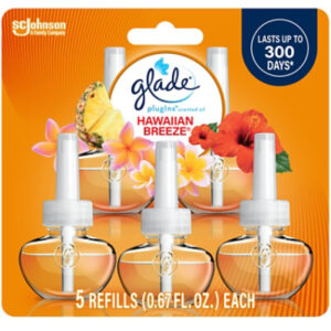 Glade Plugins Hawaiian Breeze Scented Oil Air Freshener Refill 5 Count - 1.34 Oz