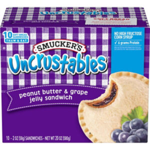 Smucker? Uncrustables Peanut Butter & Grape Jelly Sandwiches Frozen - 10 - 2 Oz