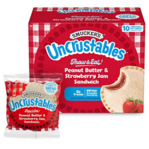 Smucker? Uncrustables Peanut Butter & Strawberry Jam Sandwiches Frozen - 10 - 2 Oz