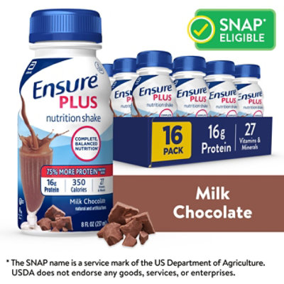 Ensure Plus Nutrition Shake Ready To Drink Milk Chocolate 16-8 Fl. Oz.