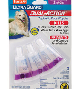 Hartz UltraGuard Topical For Dog & Puppies Dual Action 31 to 60 Lbs Blister Pack - 3 Count