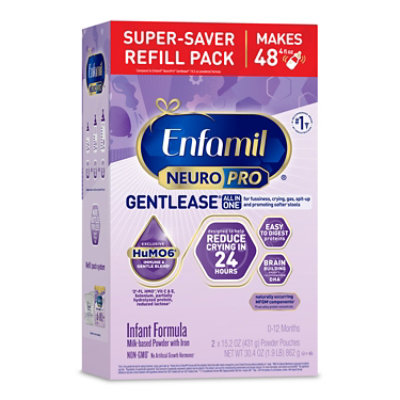 Enfamil NeuroPro Gentlease Infant Formula Milk Powder Refill Box - 30.4 Oz